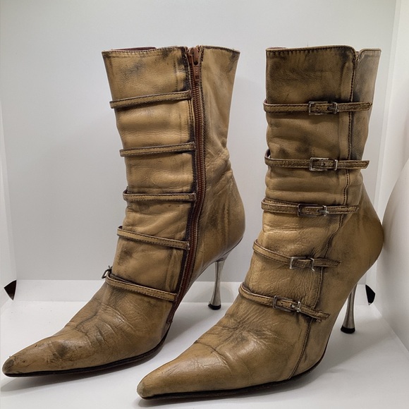 El Dantes vintage leather stiletto boot. Size 38 (EU) - Picture 6 of 12
